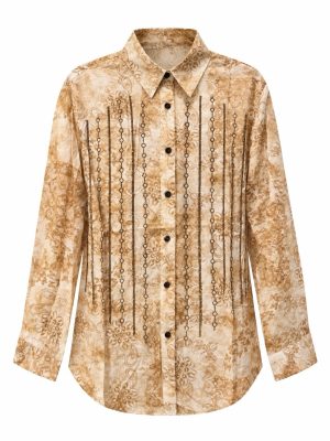 CAMISA BRILLOS BEIGE