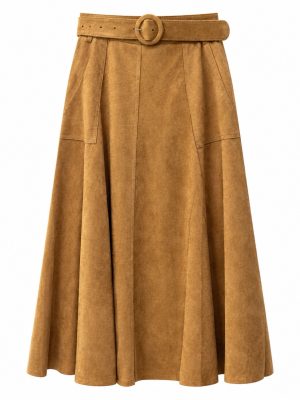 FALDA SUEDE CAMEL