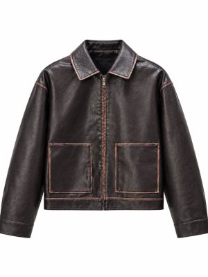 JACKET BROWN PIEL