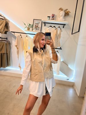 BLUSA CHALECO ASPEN BEIGE
