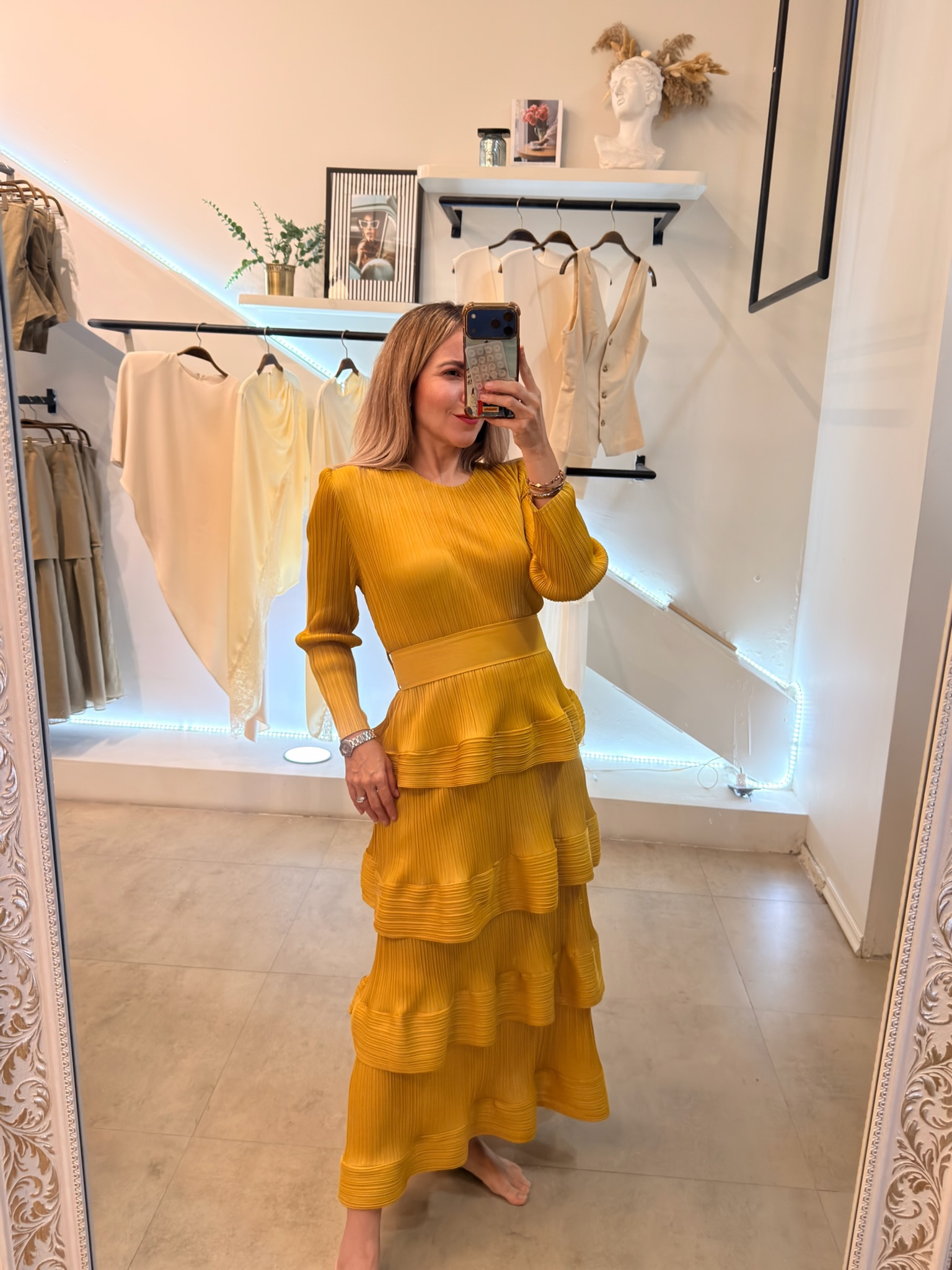 VESTIDO ESPAÑOL OLANES YELLOW - Imagen 4