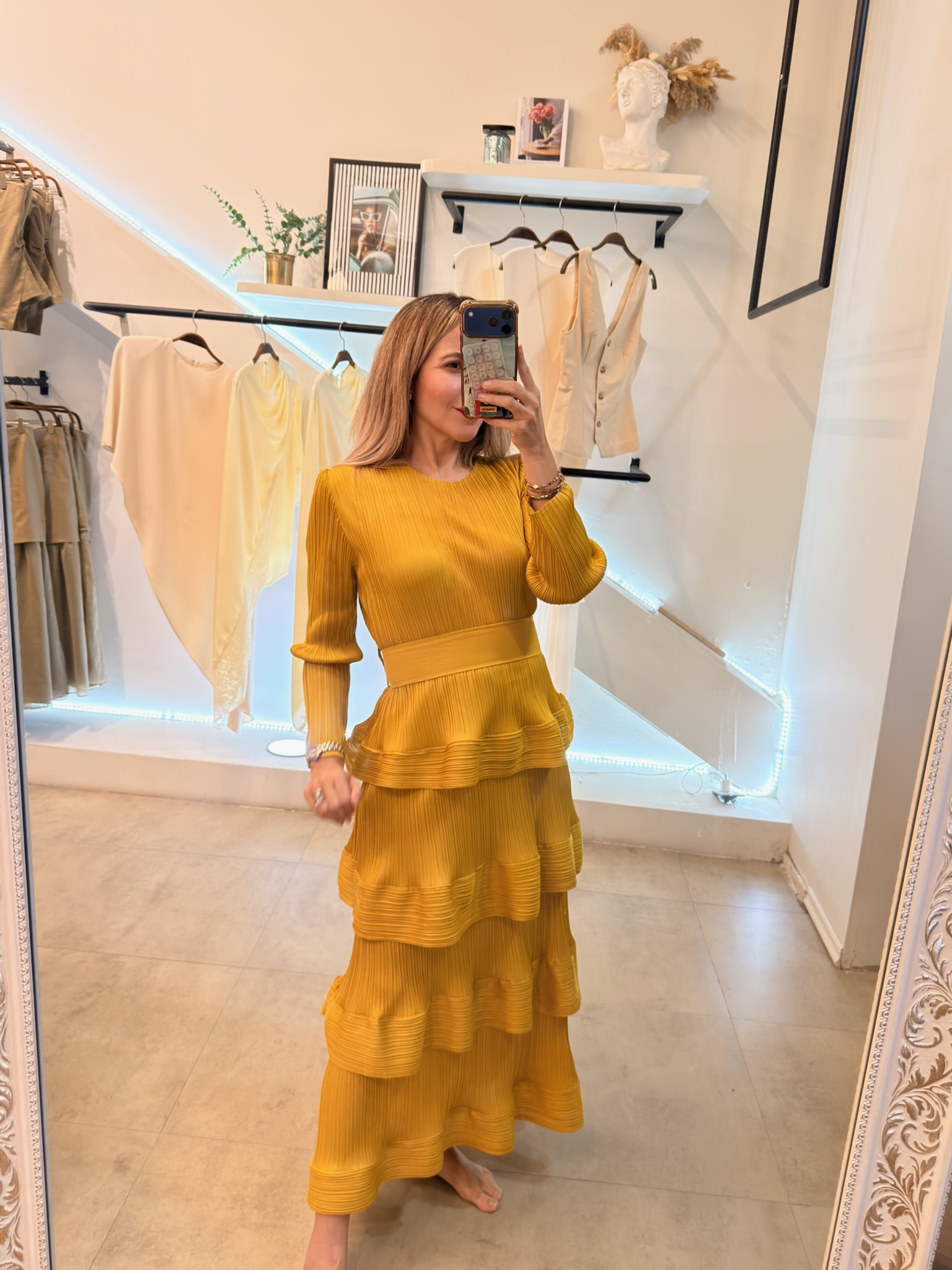 VESTIDO ESPAÑOL OLANES YELLOW - Imagen 3