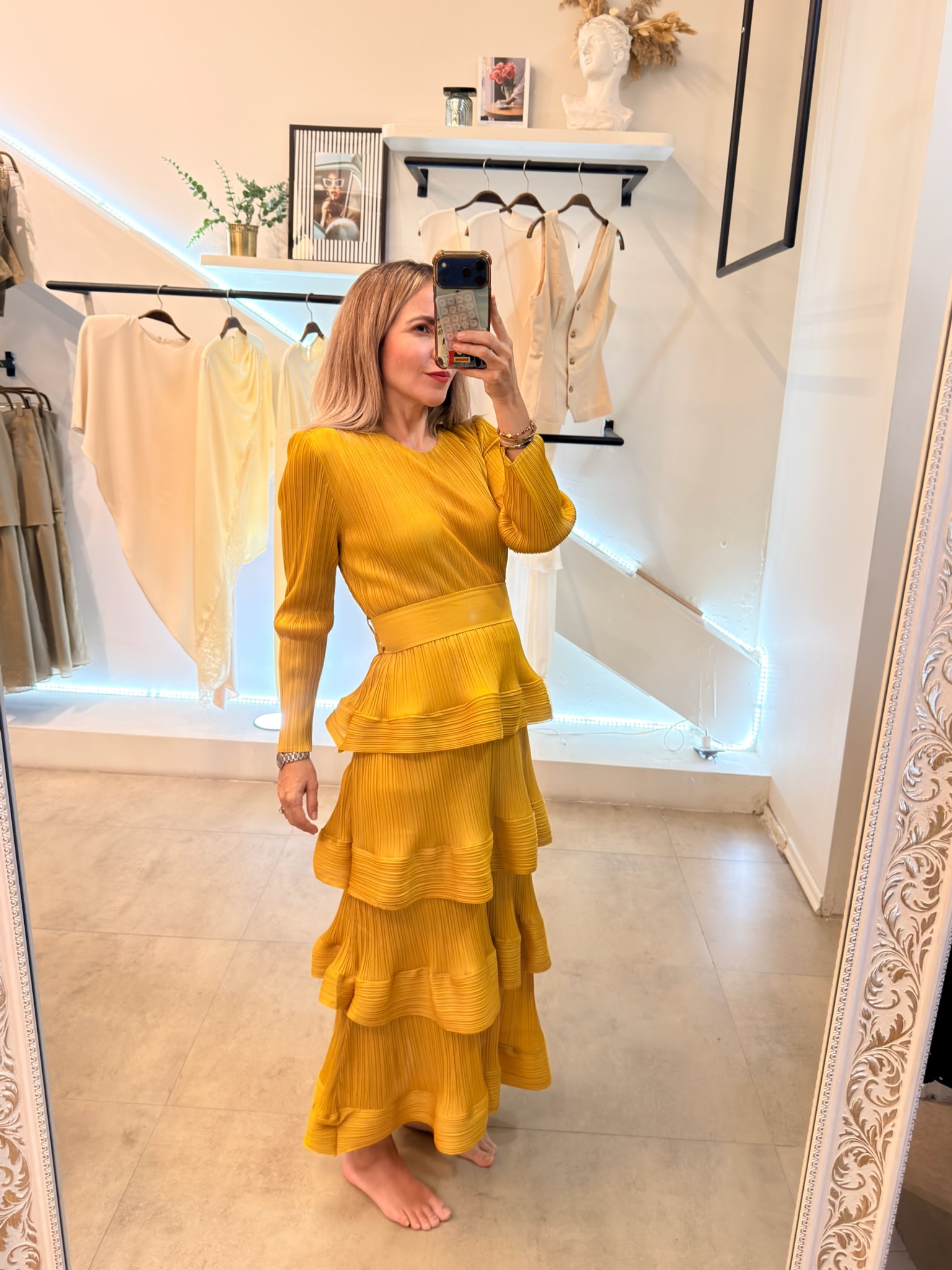 VESTIDO ESPAÑOL OLANES YELLOW - Imagen 5