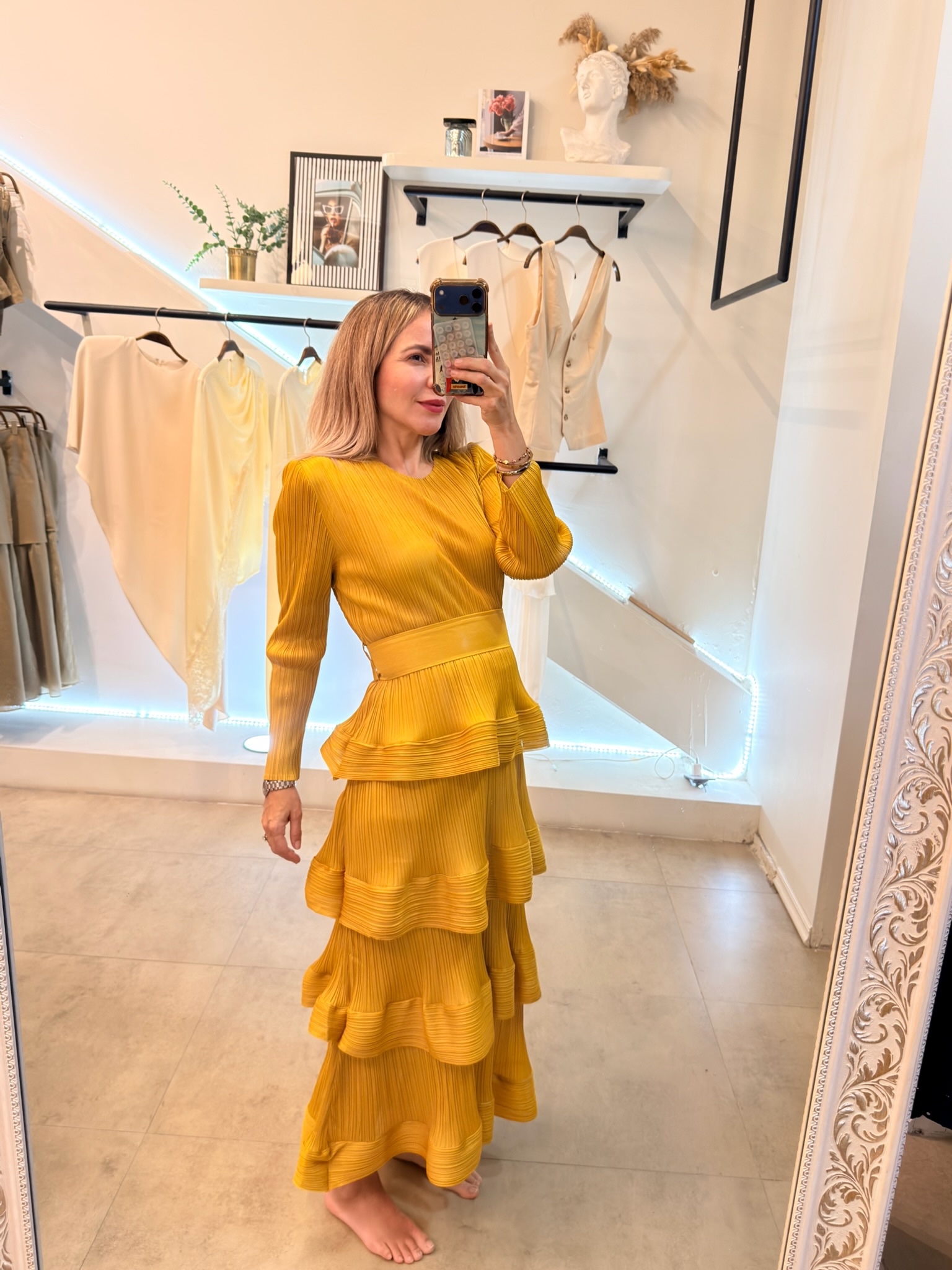 VESTIDO ESPAÑOL OLANES YELLOW - Imagen 2