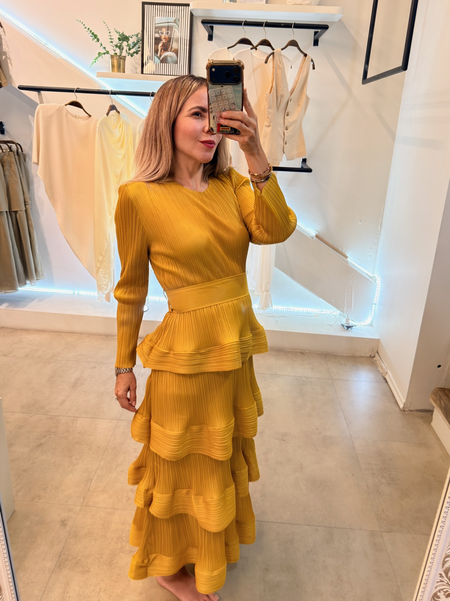 VESTIDO ESPAÑOL OLANES YELLOW - Imagen 6