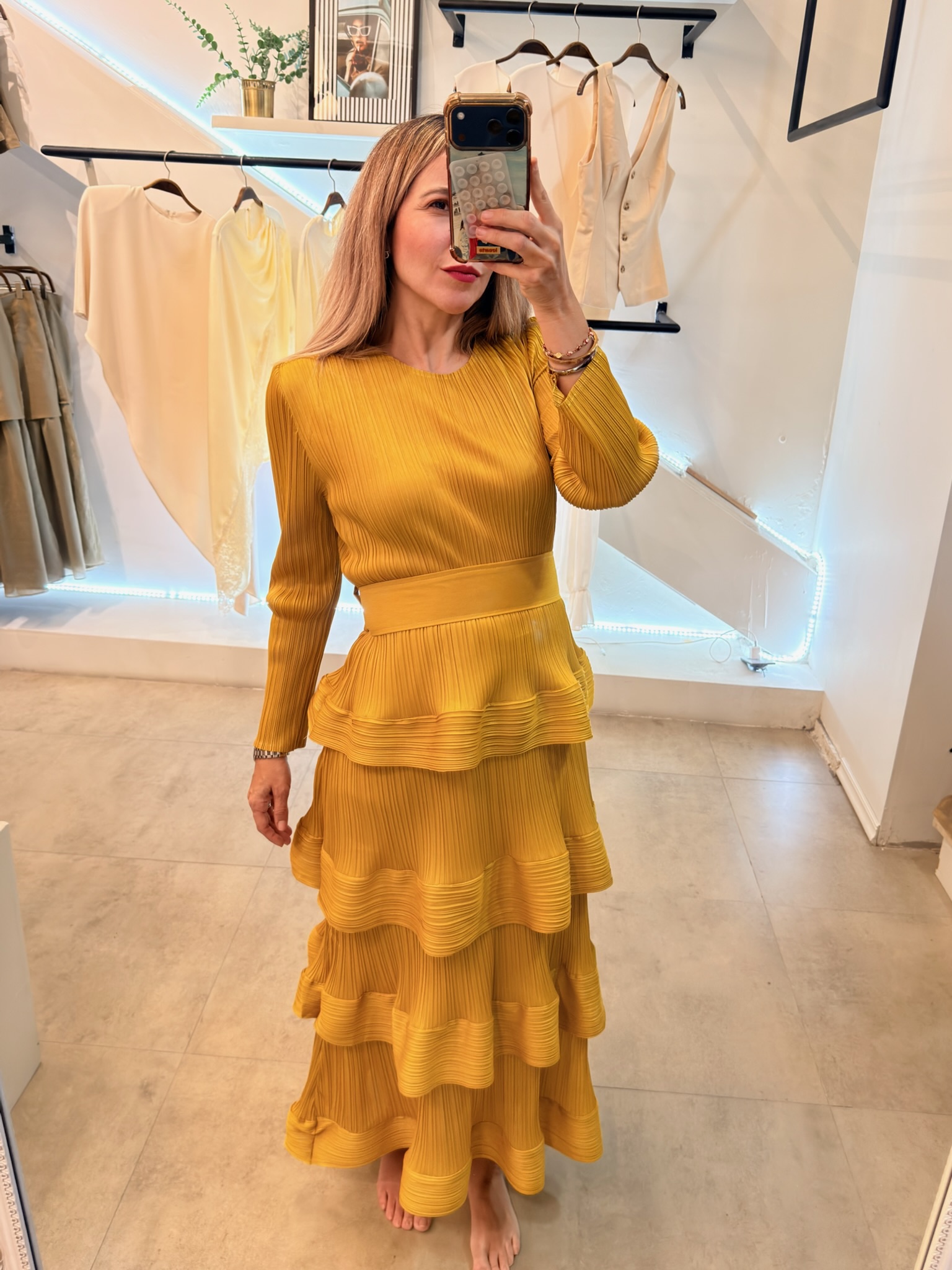 VESTIDO ESPAÑOL OLANES YELLOW - Imagen 7
