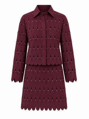 CONJUNTO SUEDE BURGUNDY