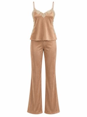 CONJUNTO SUEDE LACE CAMEL