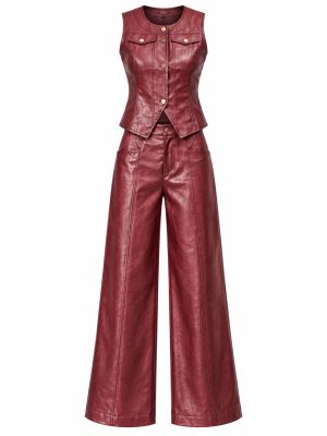 CONJUNTO BURGUNDY PIEL