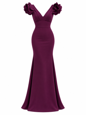 VESTIDO BURGUNDY ELEGANT