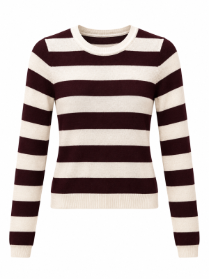 BLUSA RAYAS BASIC BROWN