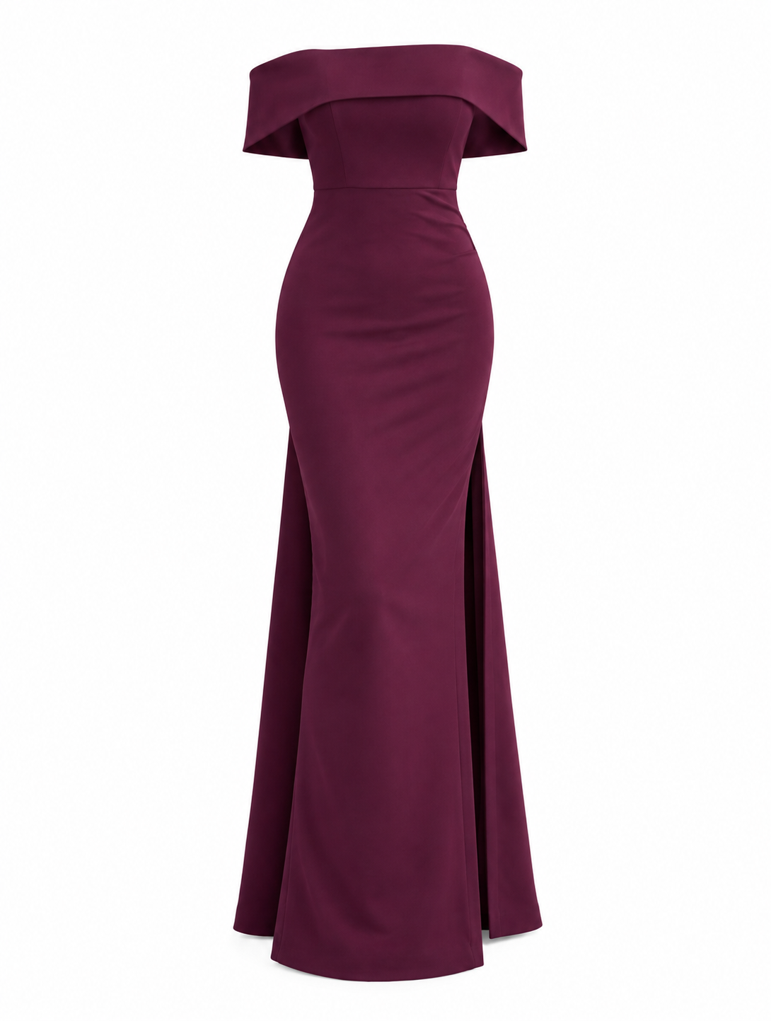 VESTIDO BURGUNDY MOÑO