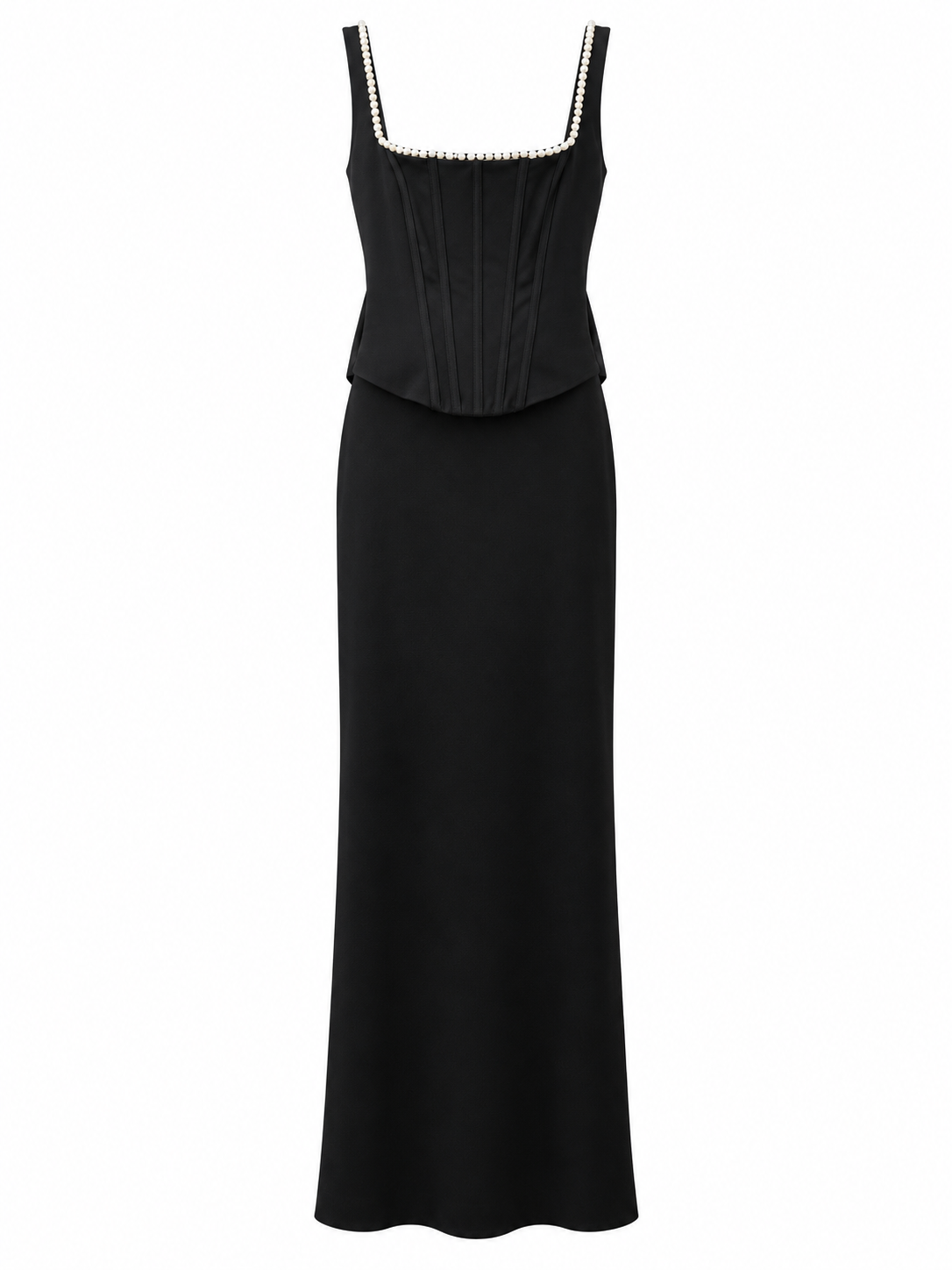VESTIDO BLACK CORSET PERLA