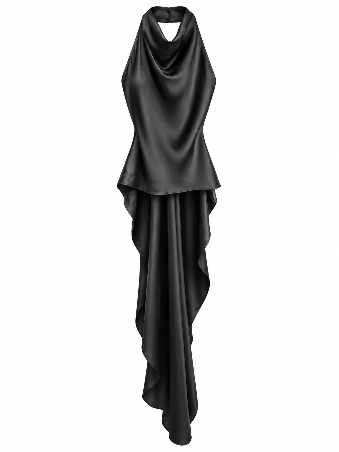 BLUSA SATIN BLACK LARGA