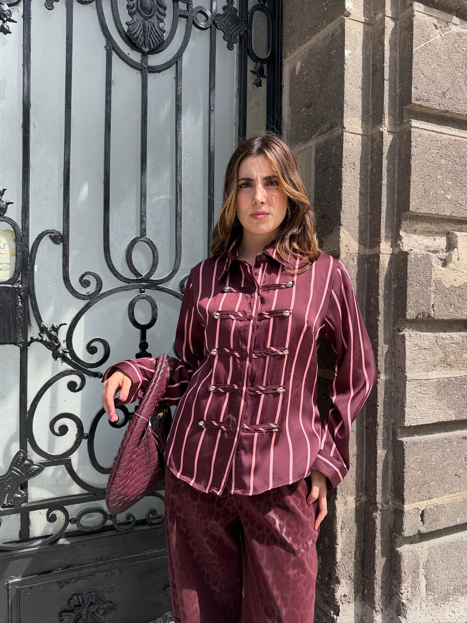 BLUSA BURGUNDY PINK NAPOLEÓN - Imagen 2