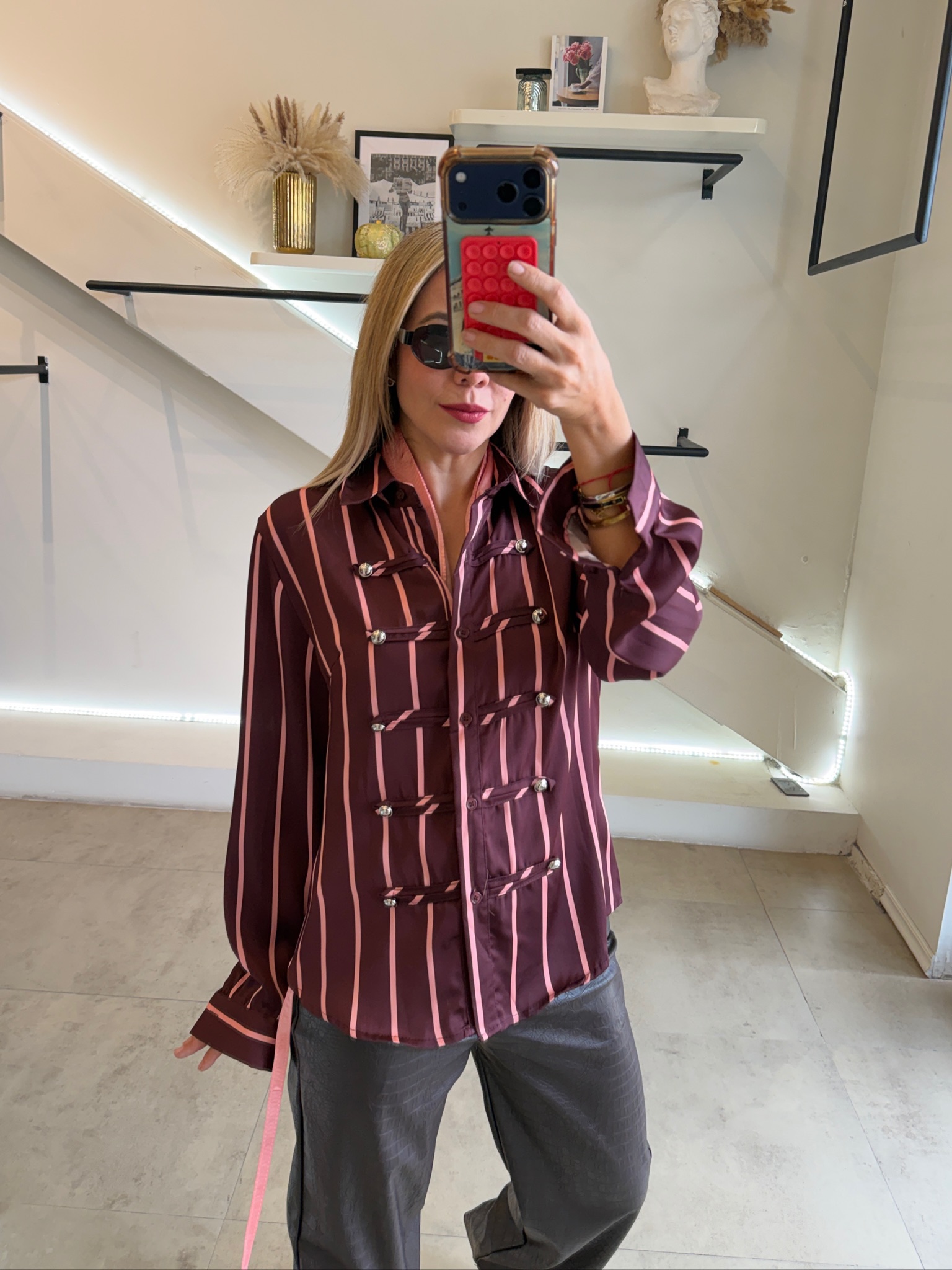 BLUSA BURGUNDY PINK NAPOLEÓN - Imagen 7