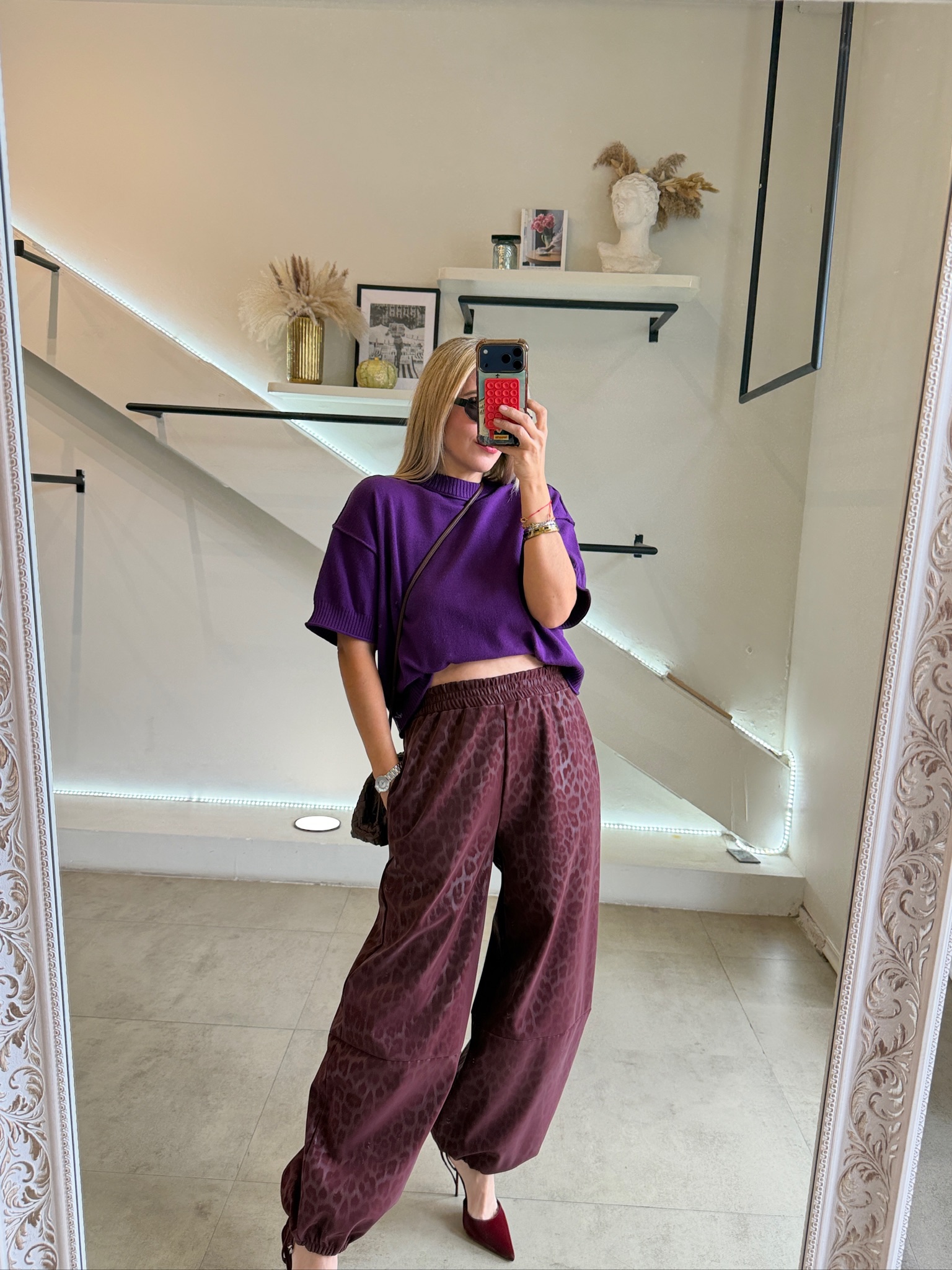 PANTALÓN BURGUNDY PRINT - Imagen 5