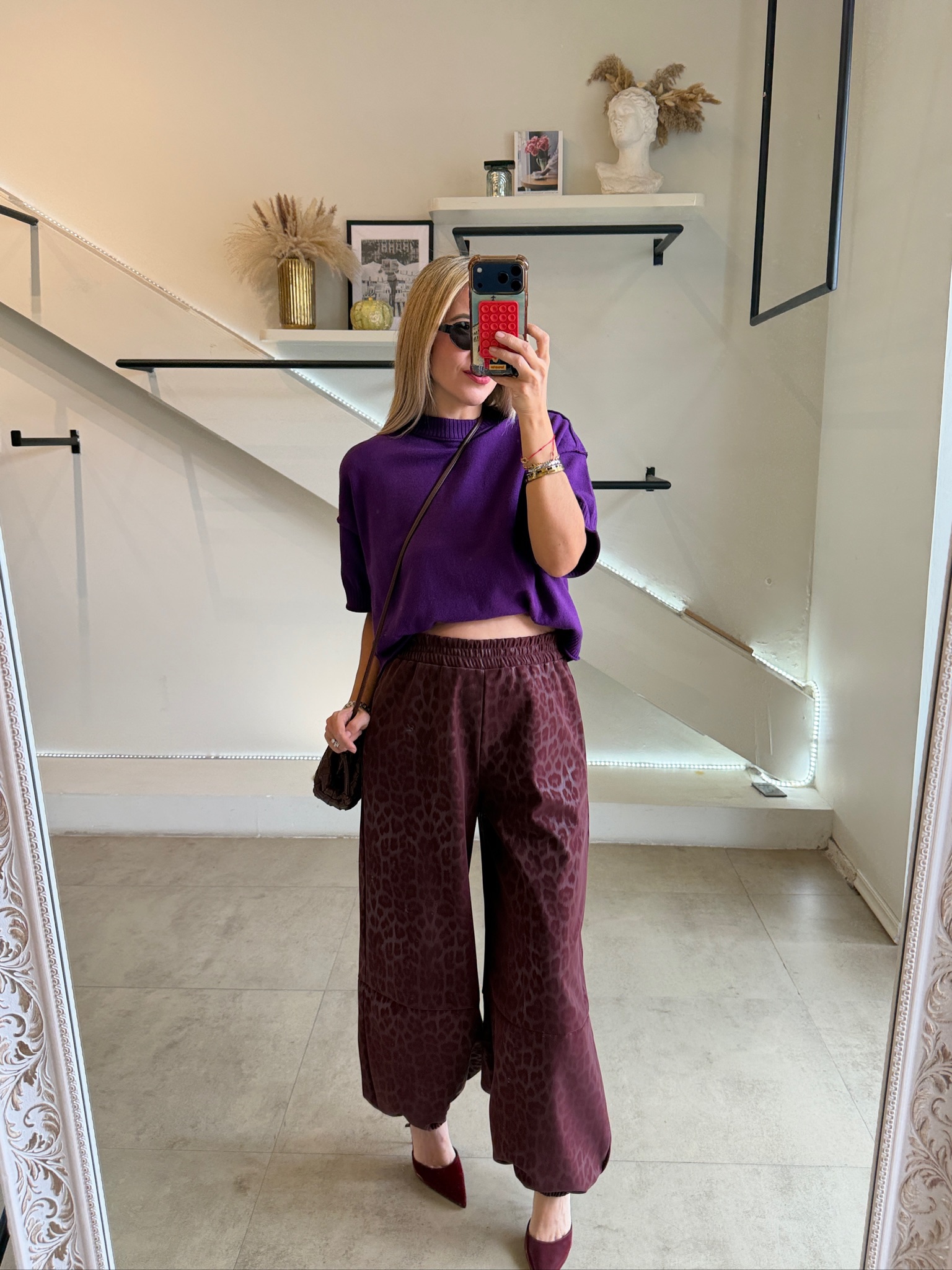 PANTALÓN BURGUNDY PRINT - Imagen 8