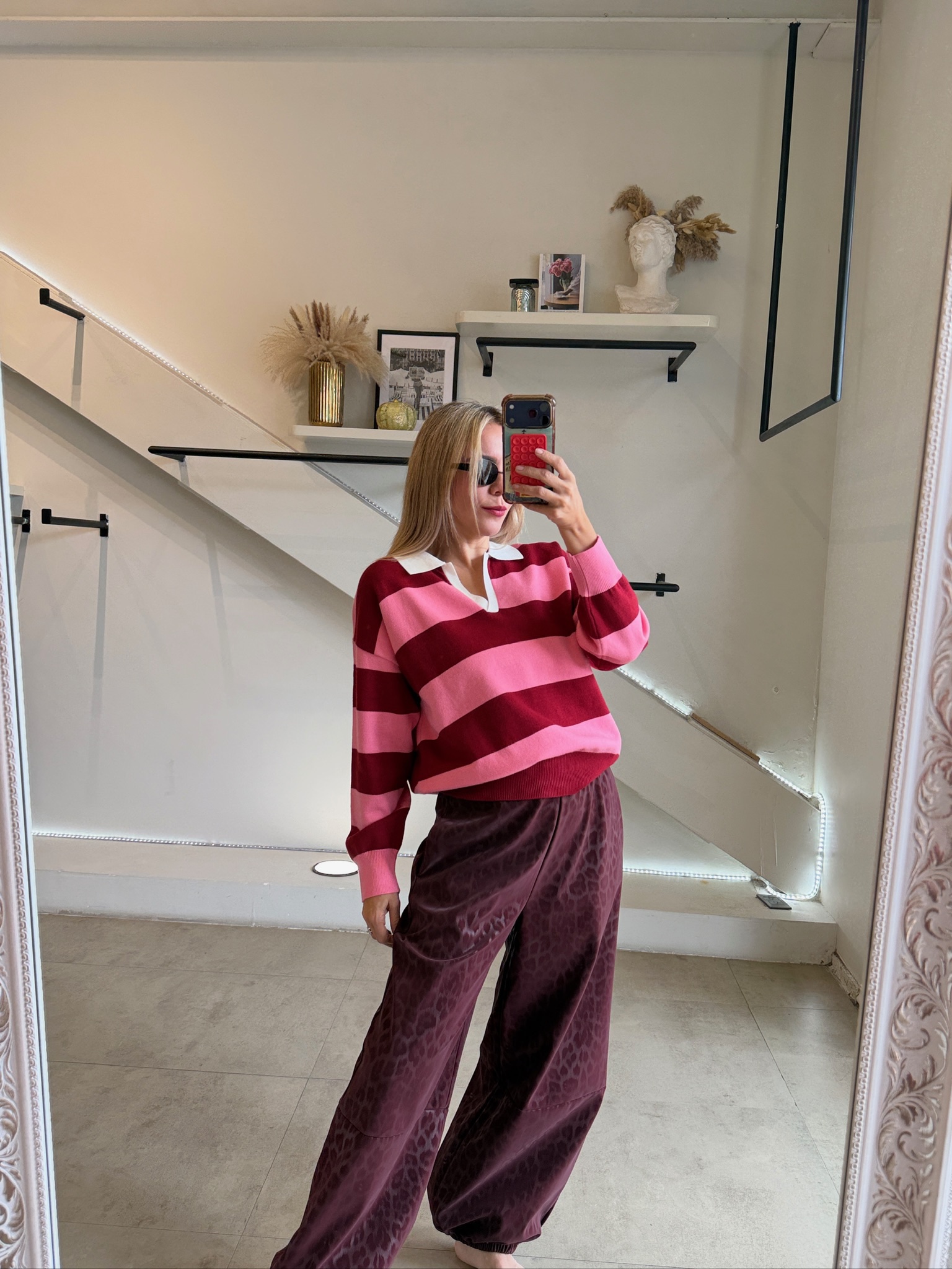 PANTALÓN BURGUNDY PRINT - Imagen 10