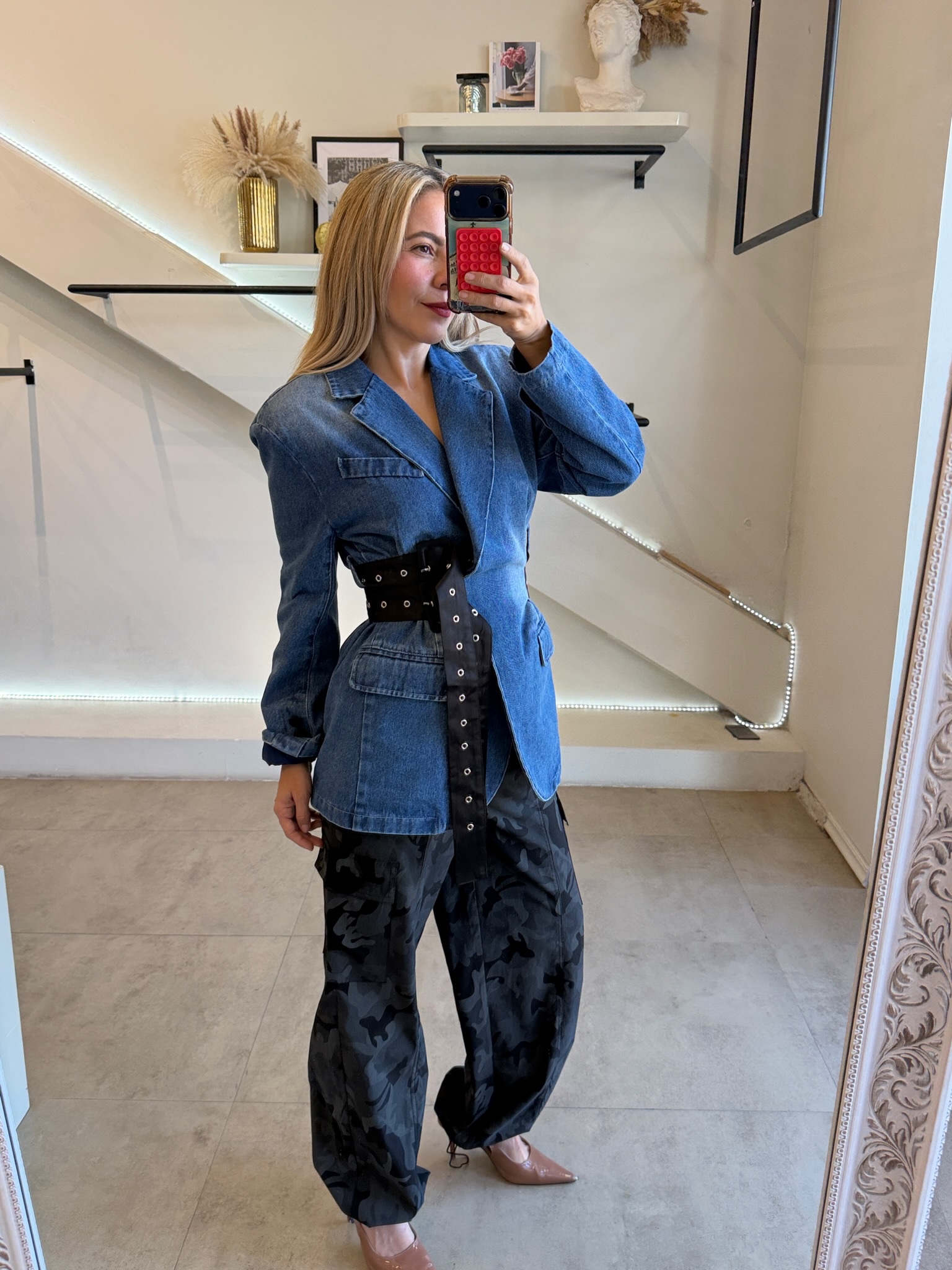 BLAZER DENIM CINTURÓN - Imagen 10