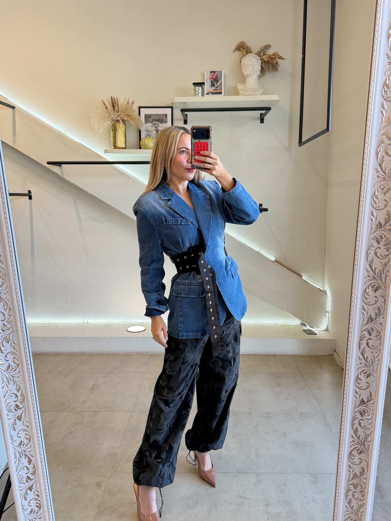 BLAZER DENIM CINTURÓN - Imagen 9
