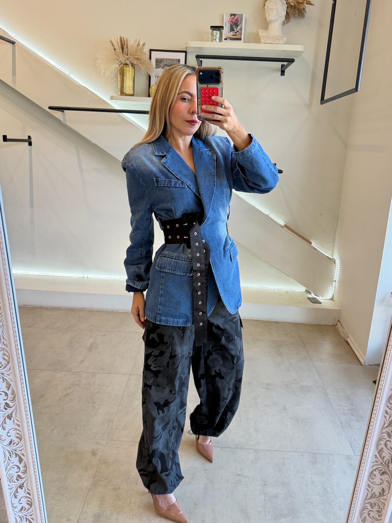 BLAZER DENIM CINTURÓN - Imagen 6